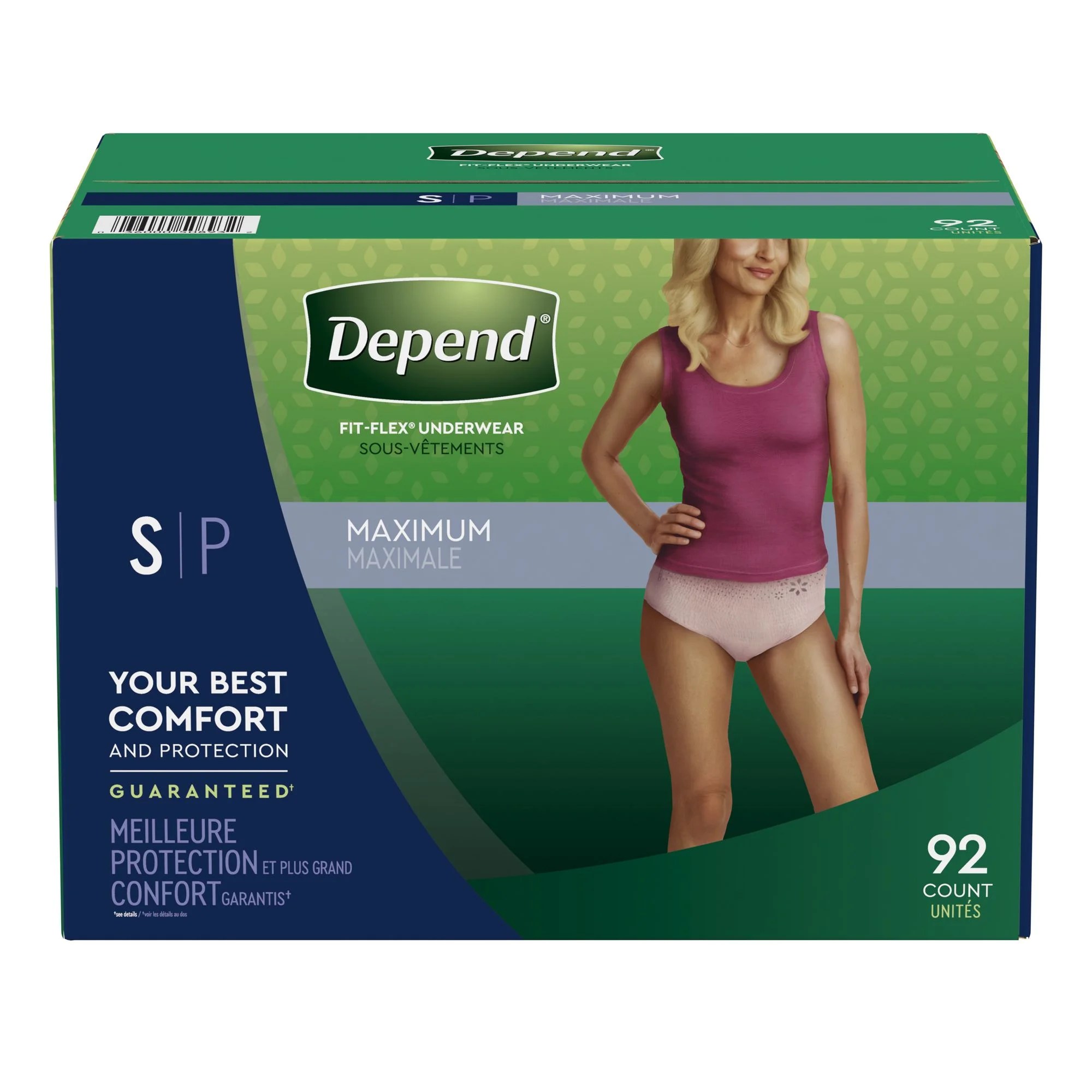 Depend Fit Flex Small Maximum Absorbency Underwear, Women 92 Ct