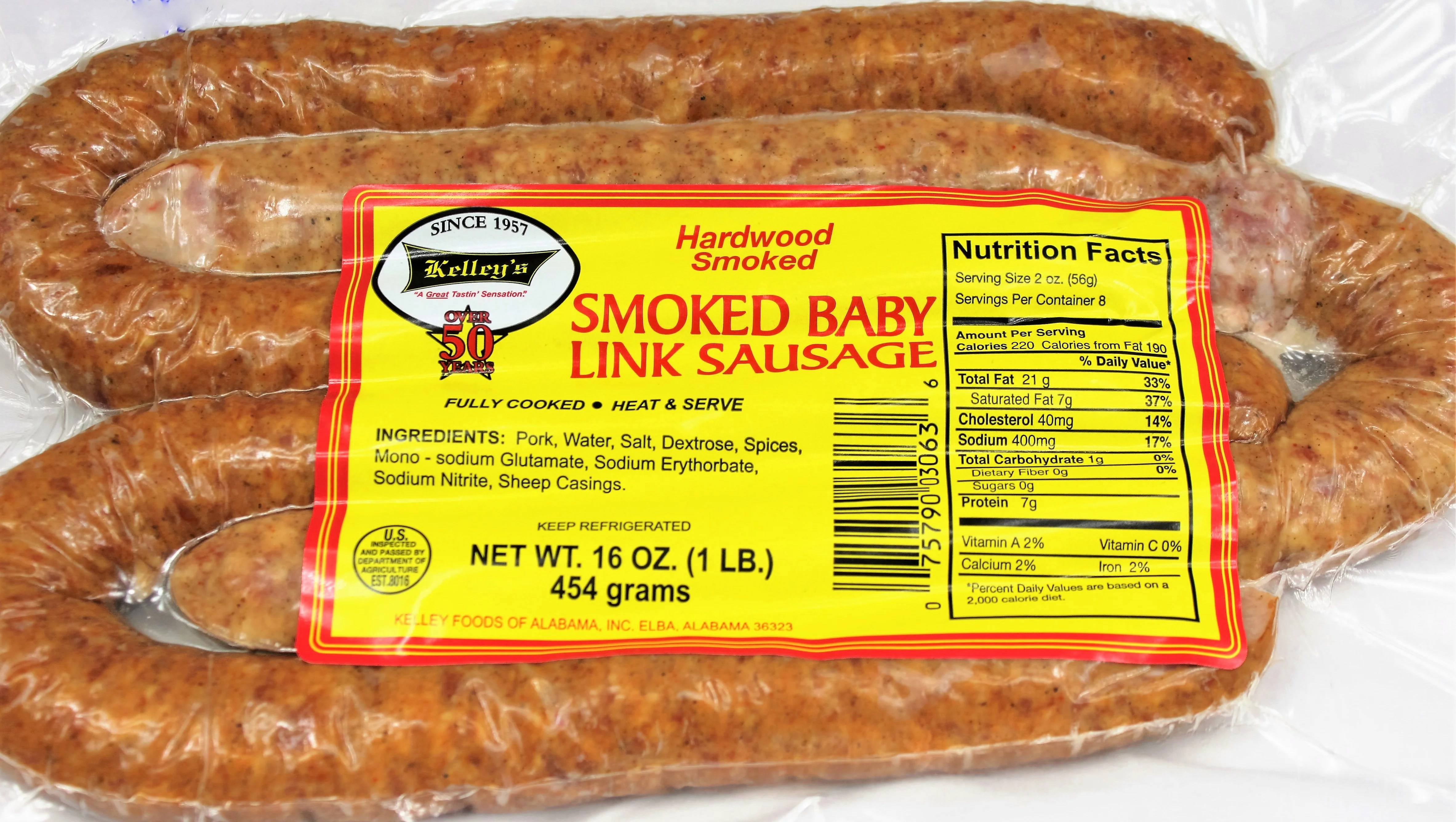 Kelley&#039,s Smoked Baby Link Sausage, 16 Oz.