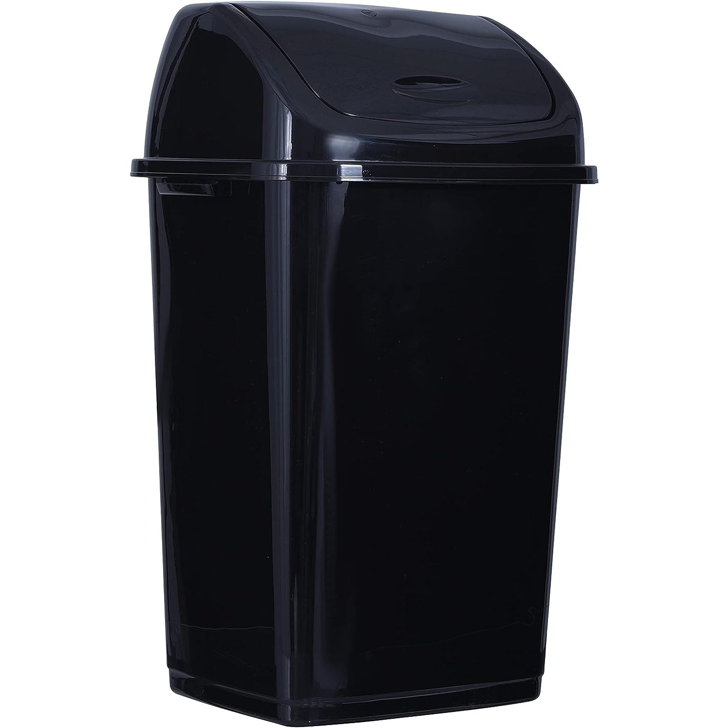 HetayC Kitchen Trash Can 13 Gallon with Swing Lid, Plastic Tall Garbage