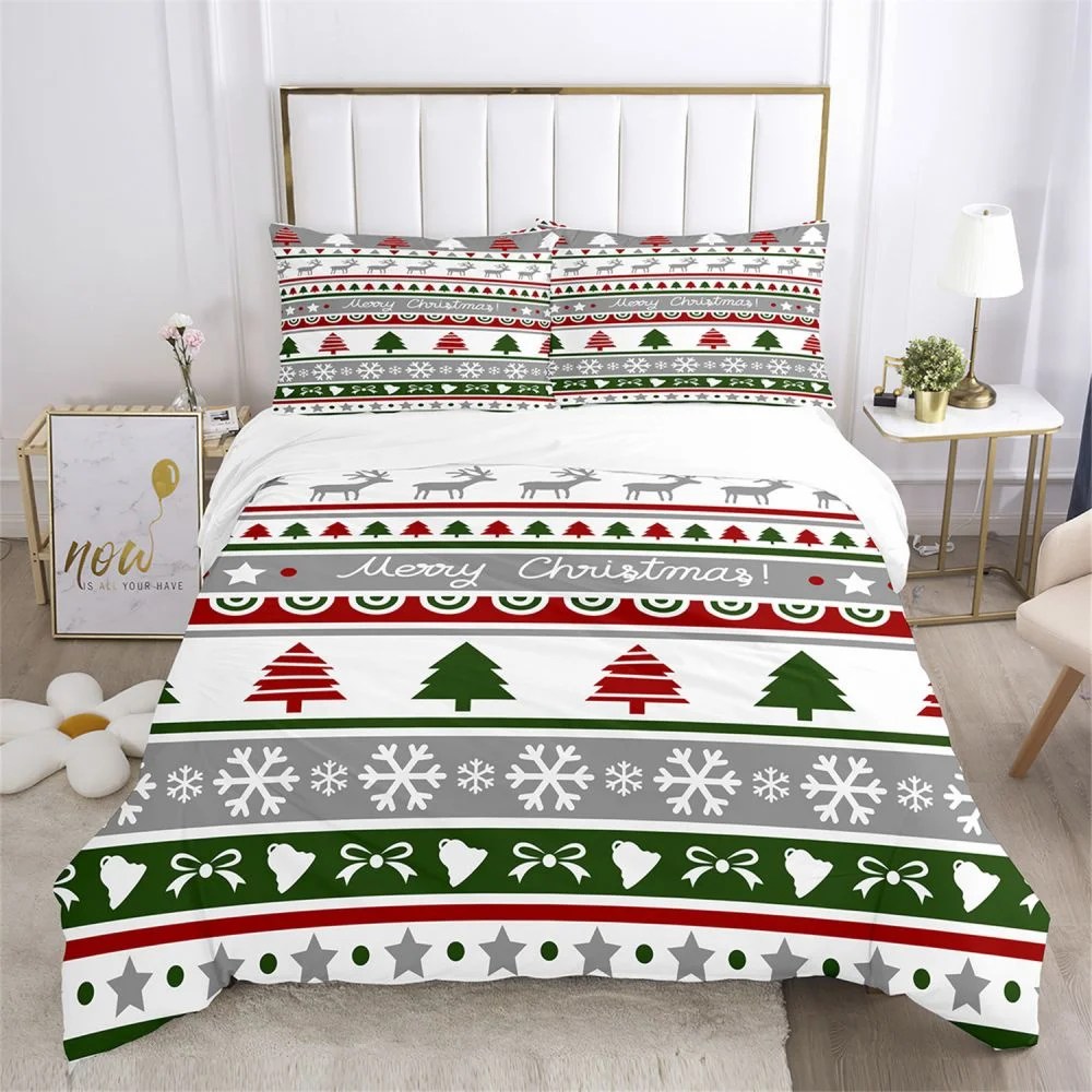 Santa Claus Christmas Bedding Bed Sets Twin Full Queen King Size Xmas