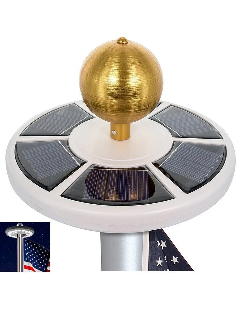 Waterproof Solar Flag Pole light 26 LED Flagpole Downlight Lighting