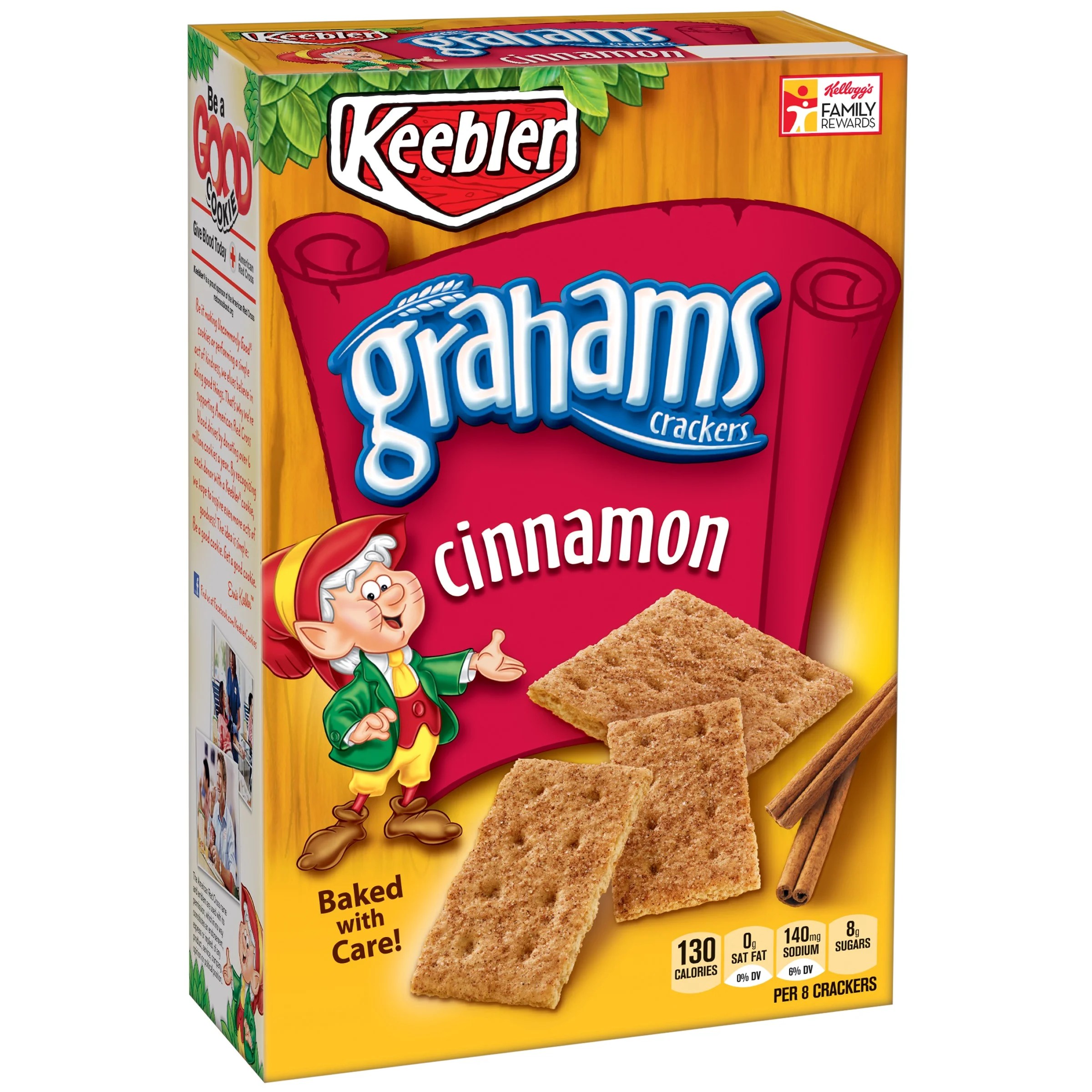 Keebler Grahams Cinnamon Cookie Crackers, 14 Oz.