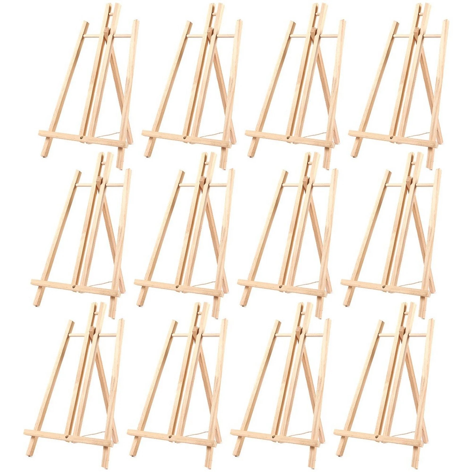 Juvale 10" Wood Tabletop Standing Art Easels (12 Pack)
