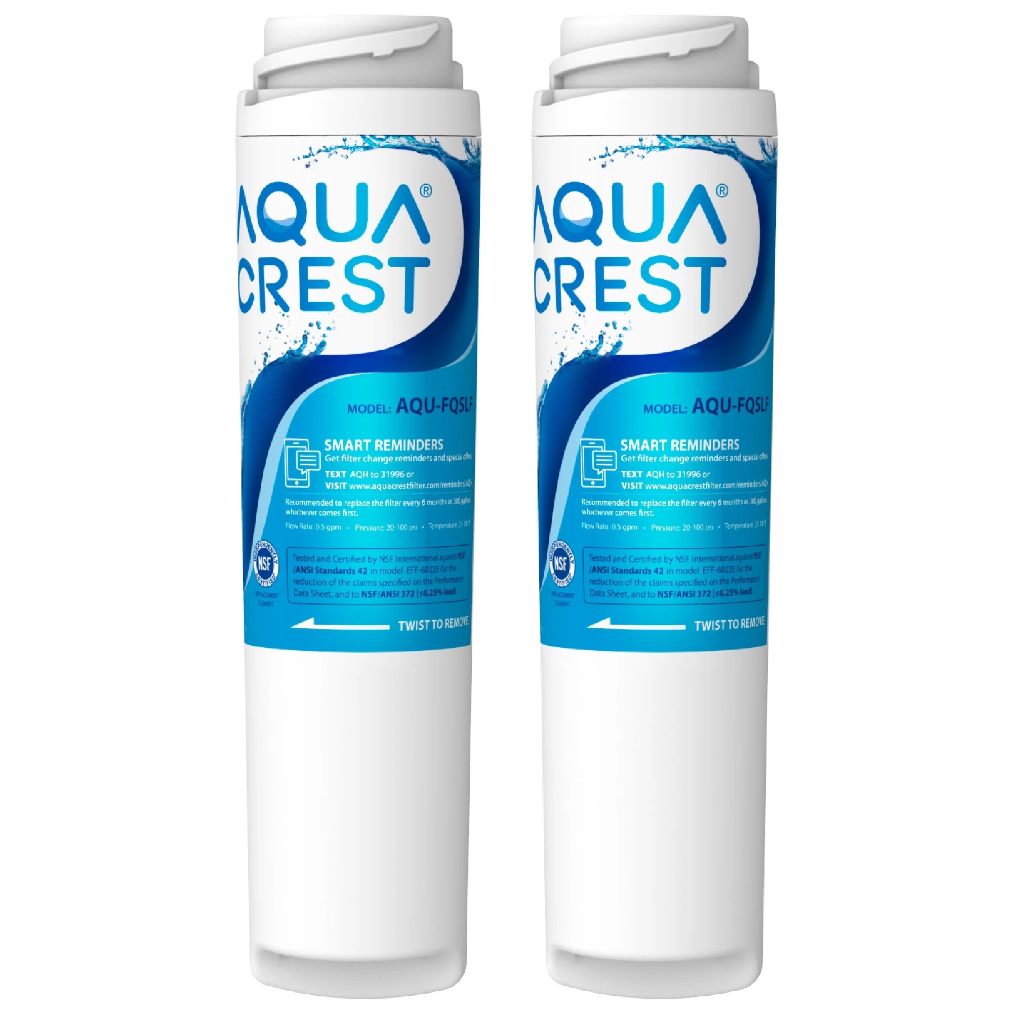 AQUA CREST FQSLF Under Sink Water Filter, Replacement for GE FQSLF