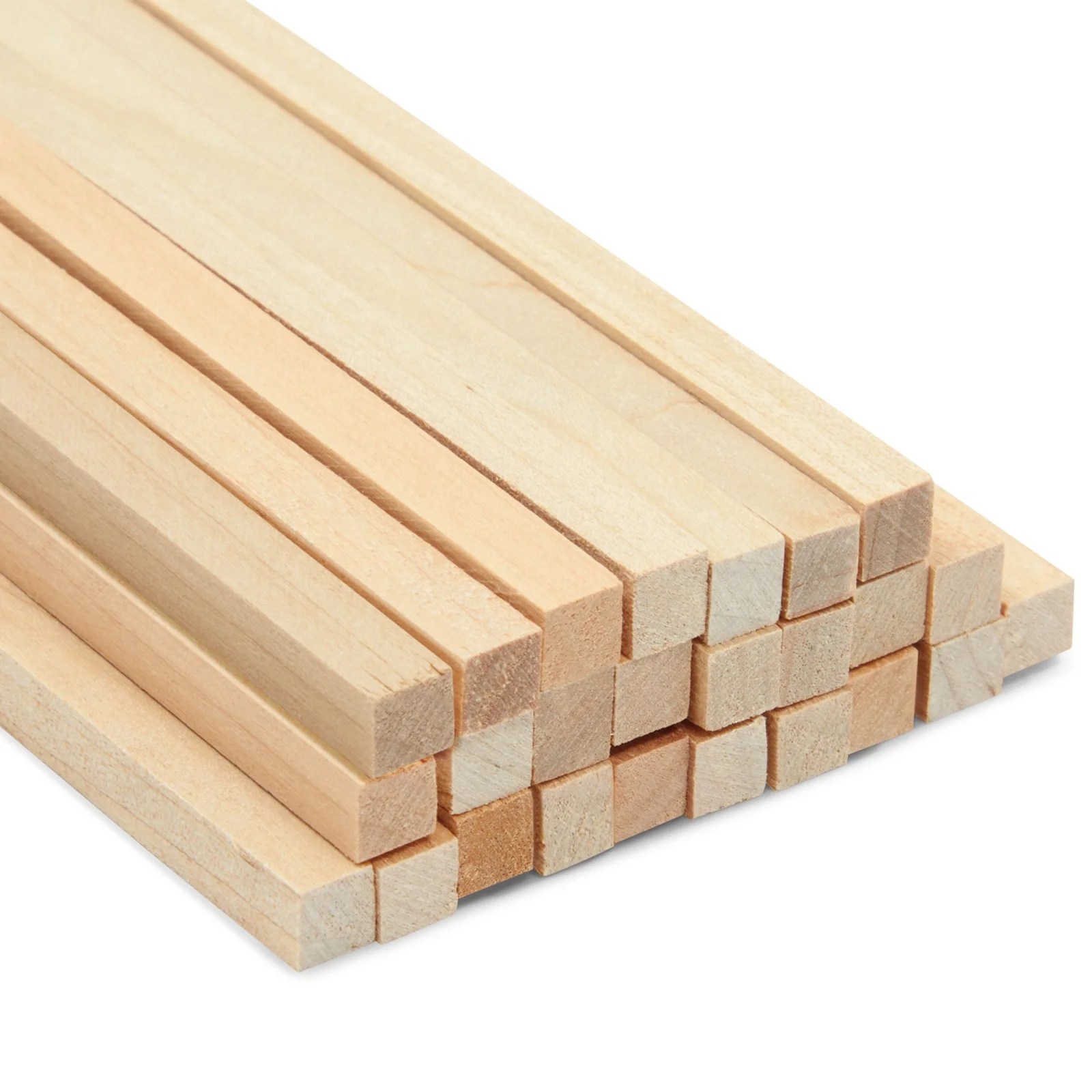 25 Pack Wood Craft Sticks,Square Wood Dowel Rods for DIY Projects,1/4 x 12 inch