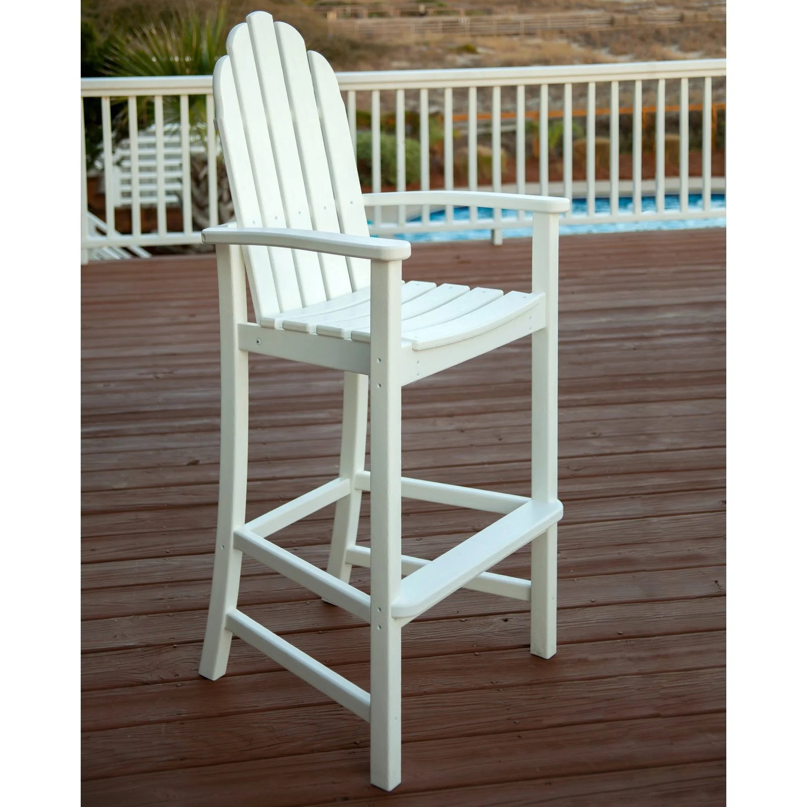 POLYWOOD® Adirondack Recycled Plastic Bar Height Chair POLYWOOD® Adirondack Recycled Plastic Bar Height Chair