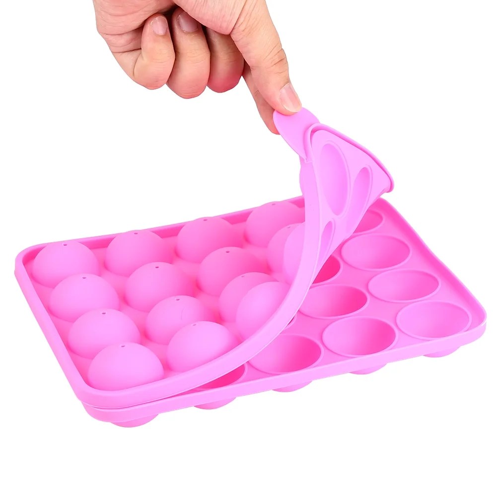 GlowSol 20 Silicone Tray Pop Cake Stick Mould Lollipop Party Cupcake