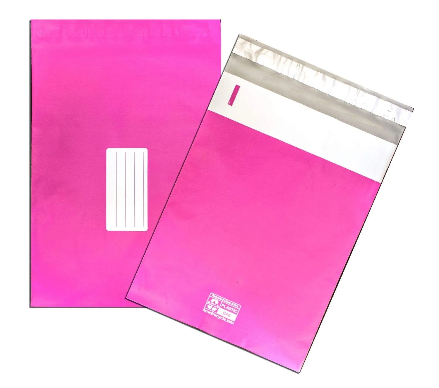 14" x19" Hot Pink FLAT POLY Mailers USPS Appproved Self Sealing