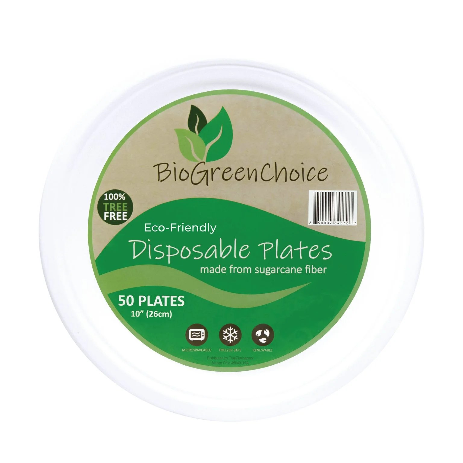 BioGreenChoice 10 inch EcoFriendly Disposable Paper Plate [50 count