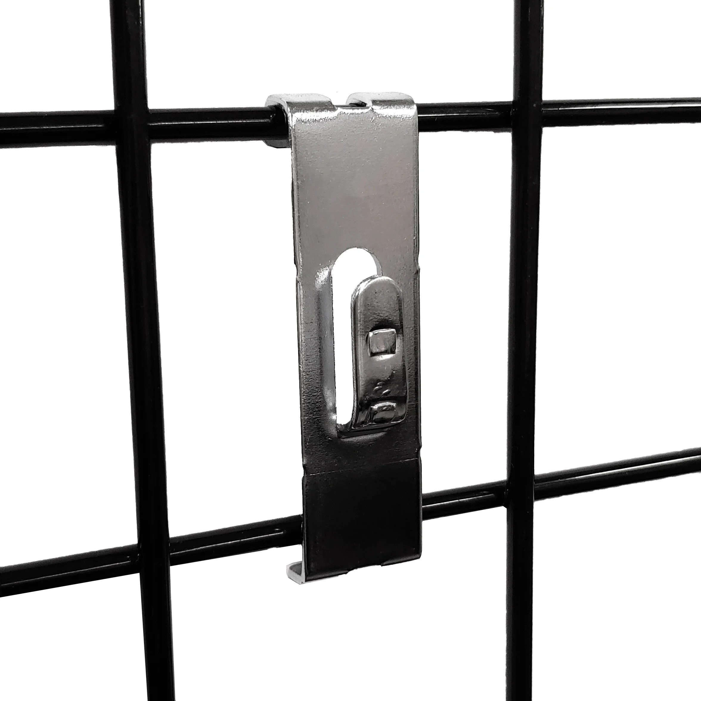 Gridwall Utility Notch Hook, Picture Hanger for Grid Panels, Chrome, 50