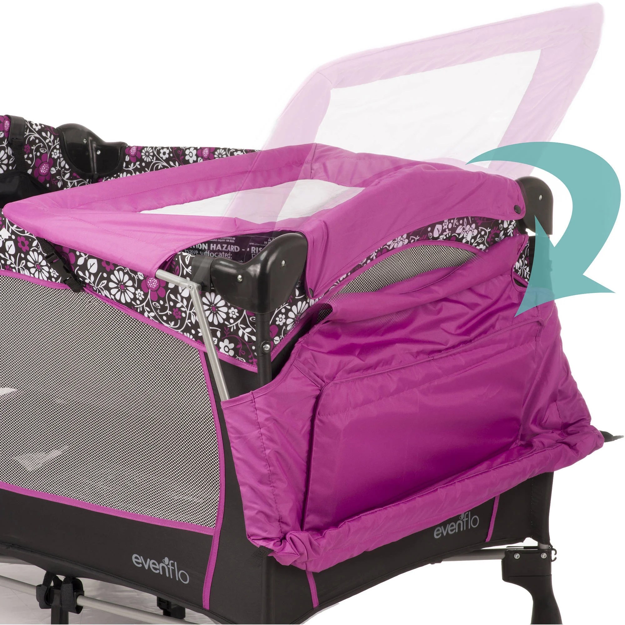 Evenflo Portable Babysuite Deluxe Playard Travel Crib Bed Pink PlayPen