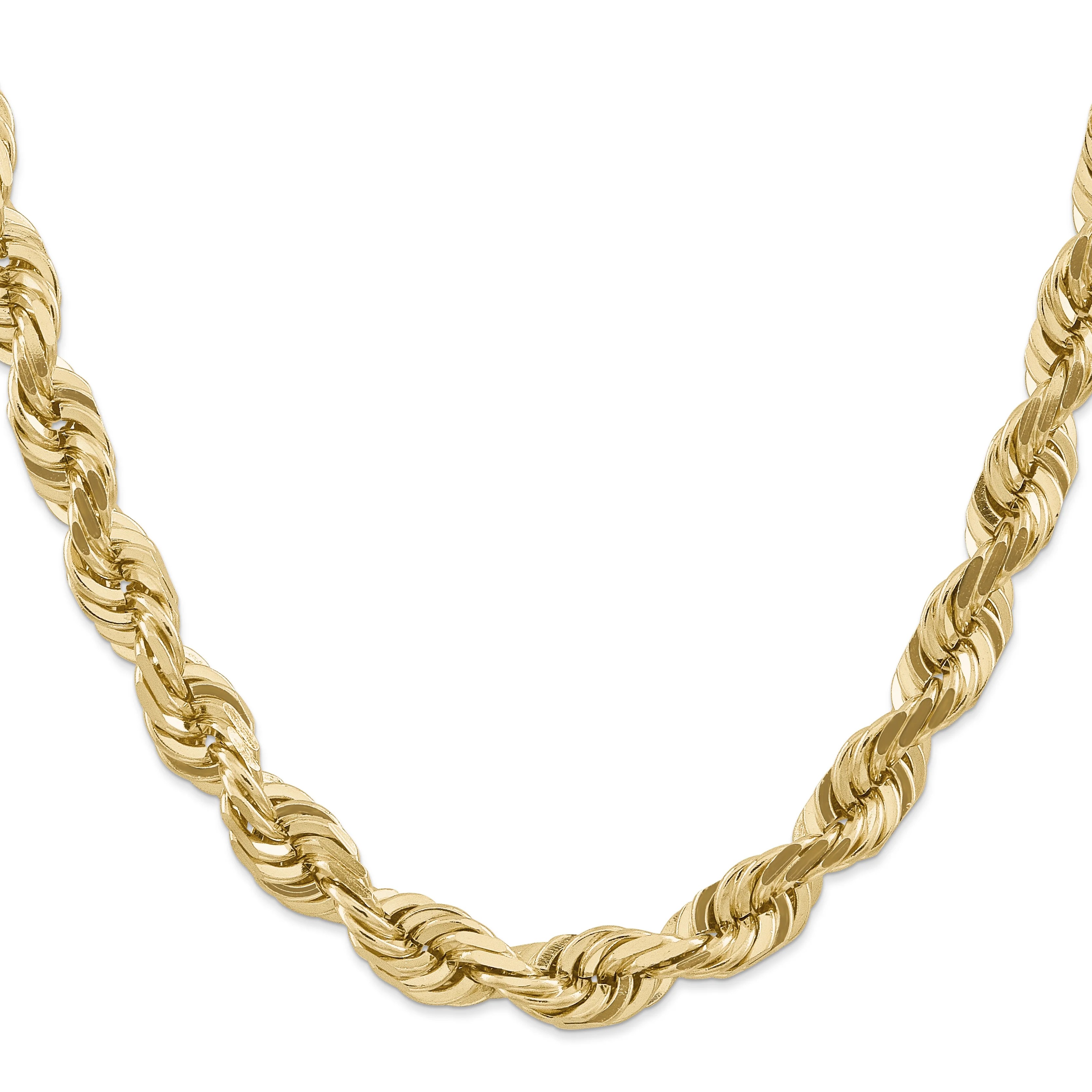 IceCarats 14k Yellow Gold 10mm Link Rope Chain Necklace 20 Inch