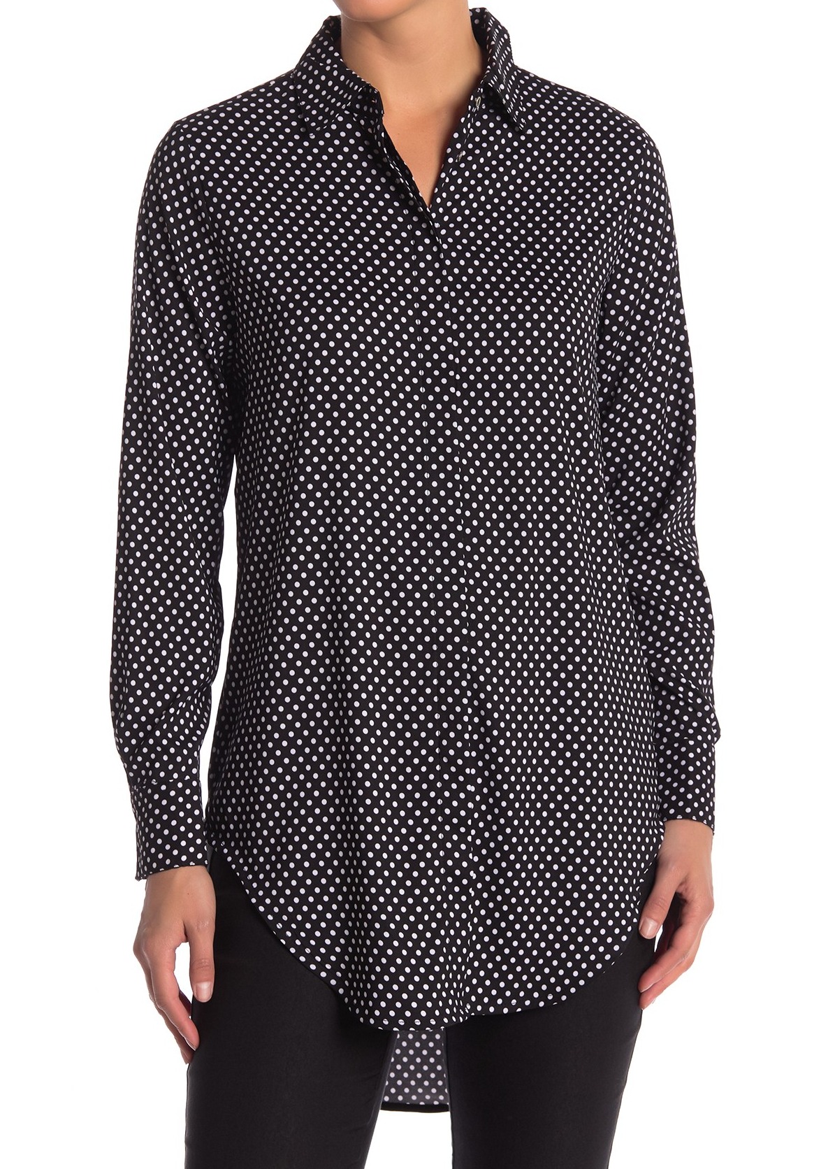 Philosophy Tops & Blouses Womens Small PolkaDot Tunic Button Down