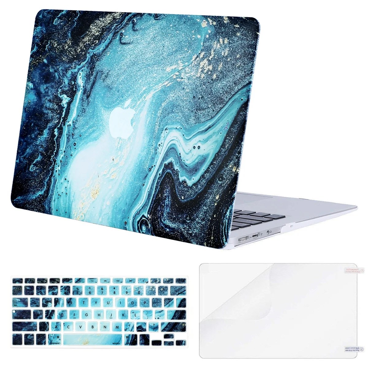 Mosiso Plastic Hard Case with Keyboard Cover with Screen Protector for