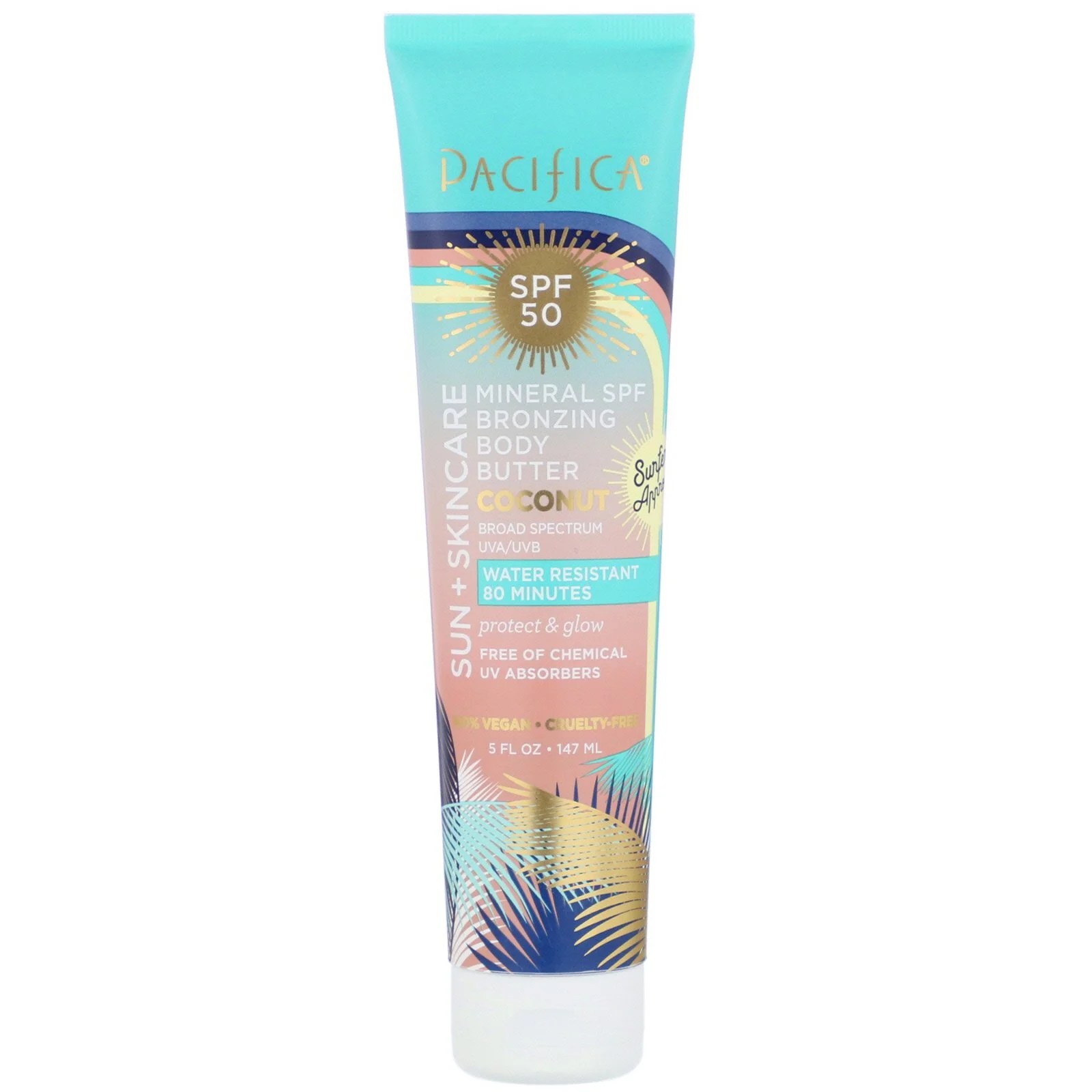 Pacifica Sun + Skincare, Mineral SPF Bronzing Body Butter, SPF 50