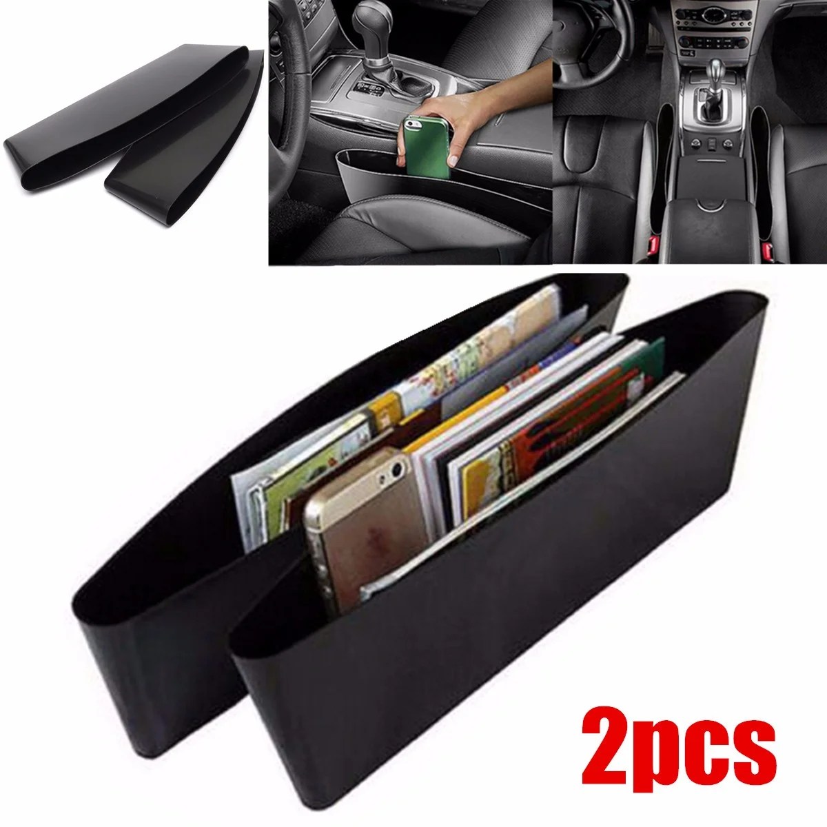 Auto Caddy Slit Pocket Ga p Organizer Side Car Seat Tray Box Space Auto Caddy Slit Pocket Ga p Organizer Side Car Seat Tray Box Space