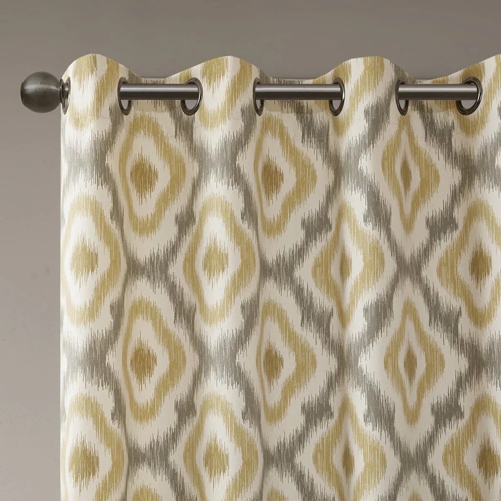 INK+IVY Ankara 84Inch Window Curtain Panel in Yellow