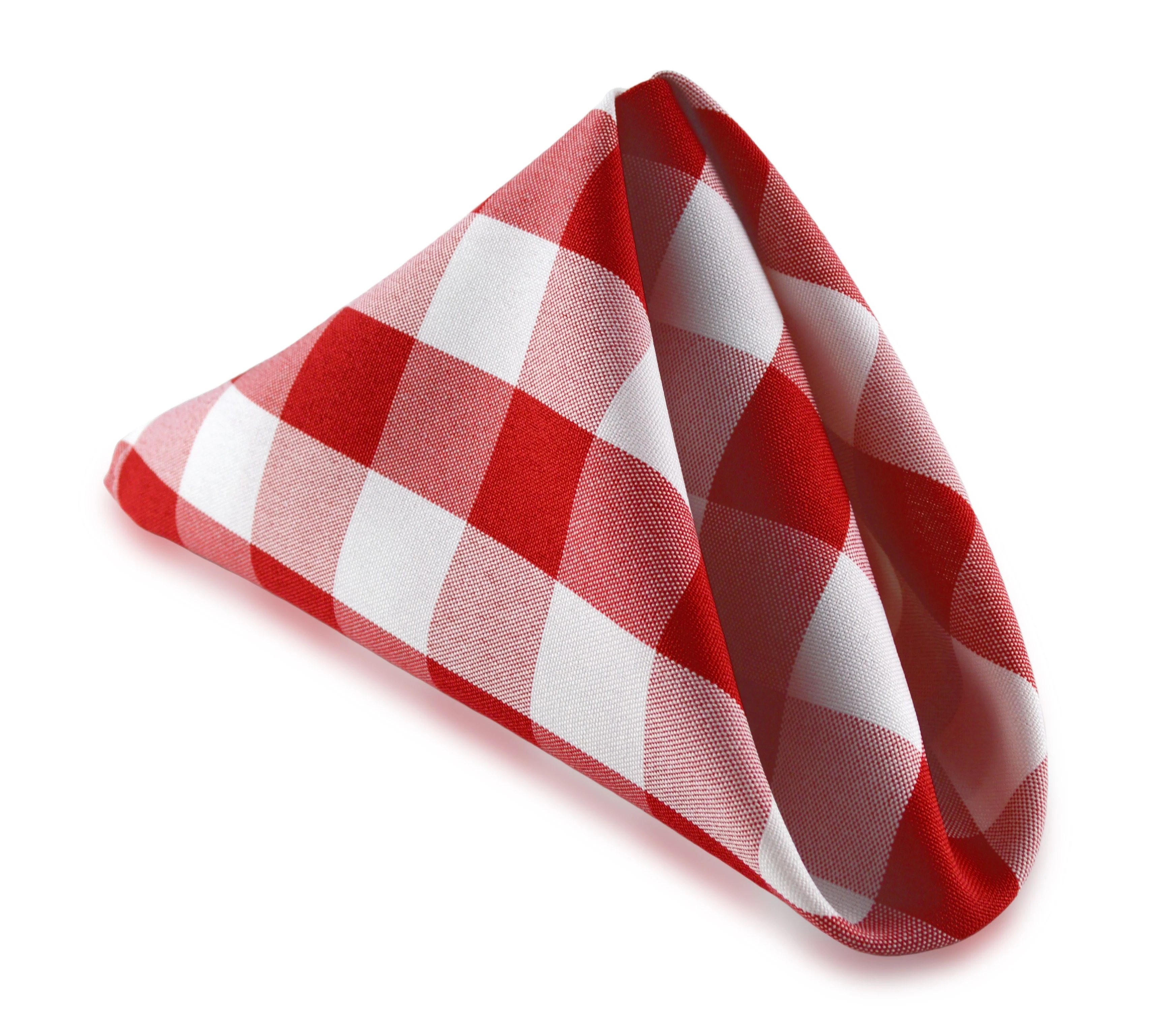 Aiking Home 18" x 18" Picnic Check Cloth Dinner Napkins, Polyester