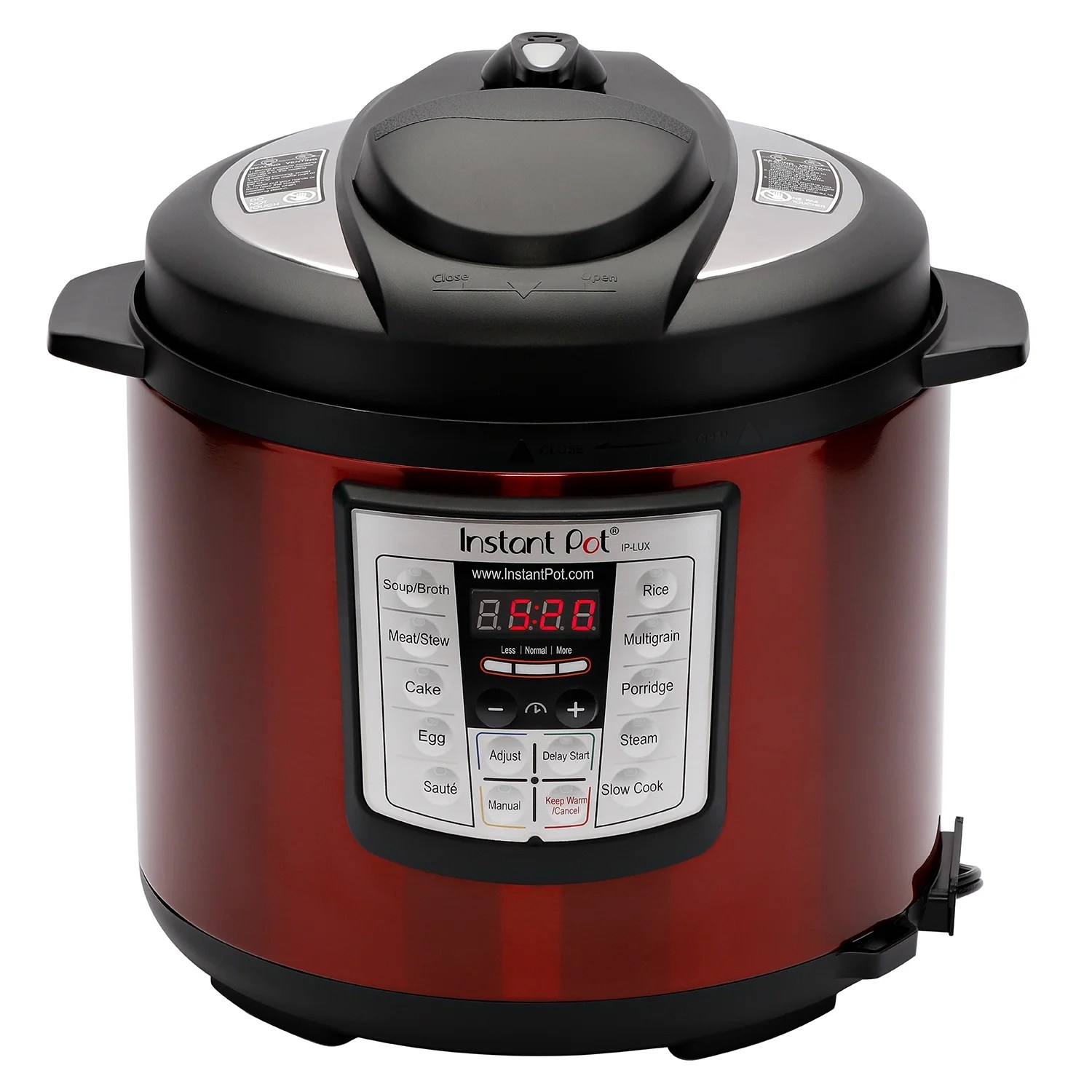 Instant Pot LUX60 Red Stainless Steel 6 Qt 6in1 MultiUse Programmable Pressure Cooker, Slow