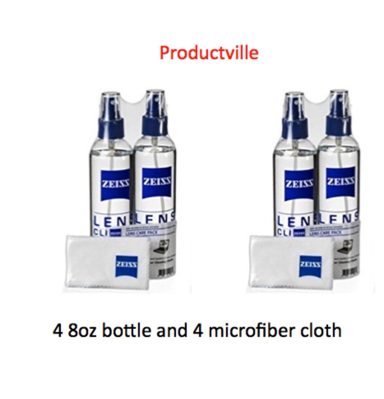 4 Pack Zeiss Lens Cleaner Spray 8 Oz Bottles for Glasses