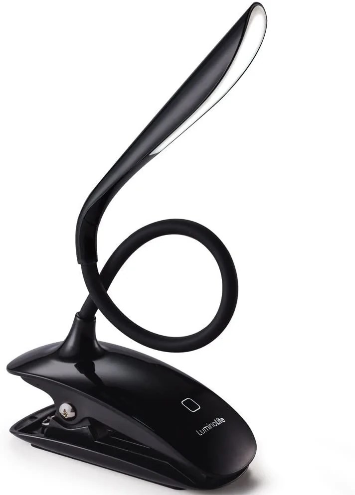 LuminoLite LED Clip Reading Light, Clip On Bed Headboard Book Light