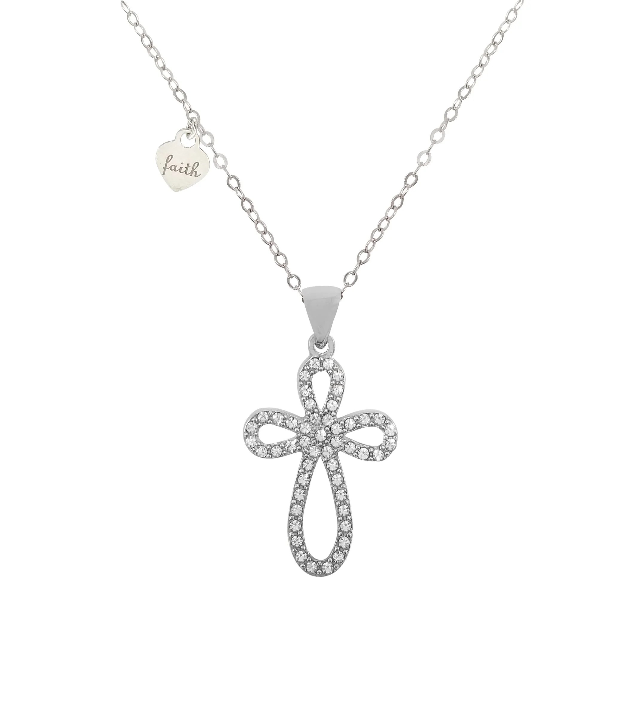 Brilliance Brilliance Fine Jewelry Sterling Silver Infinity Cross