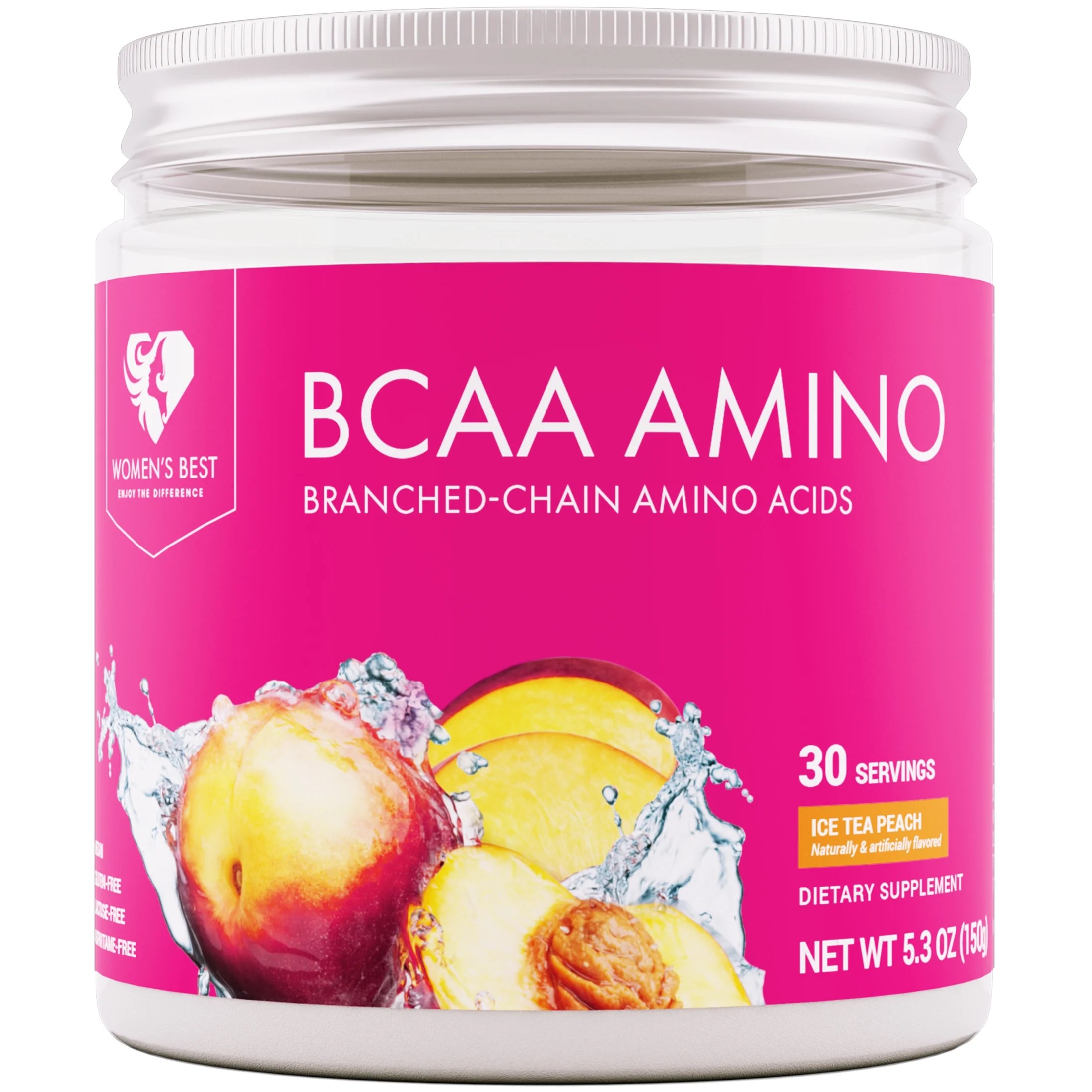 Women's Best BCAA Amino Acids Powder, Peach Ice Tea, 150g, 5.3 oz