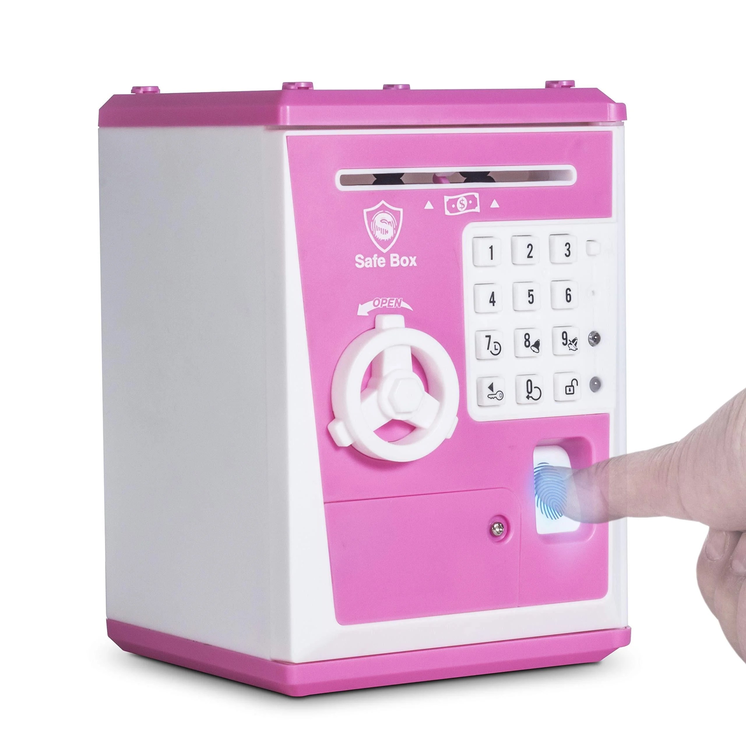 LIKE Toy Piggy Bank Safe Box Fingerprint ATM Bank ATM Machine Money