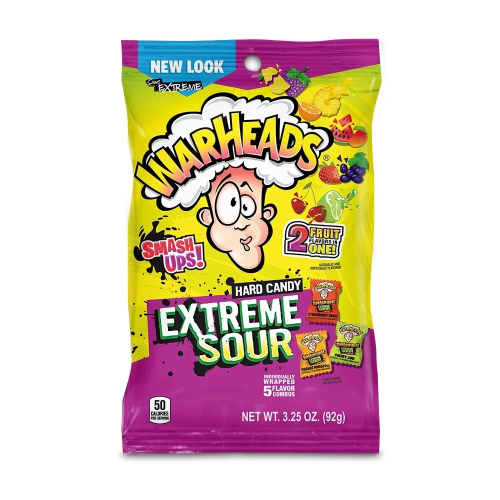 WarHeads Smashups! Extreme Sour Hard Candy, 3.25 oz