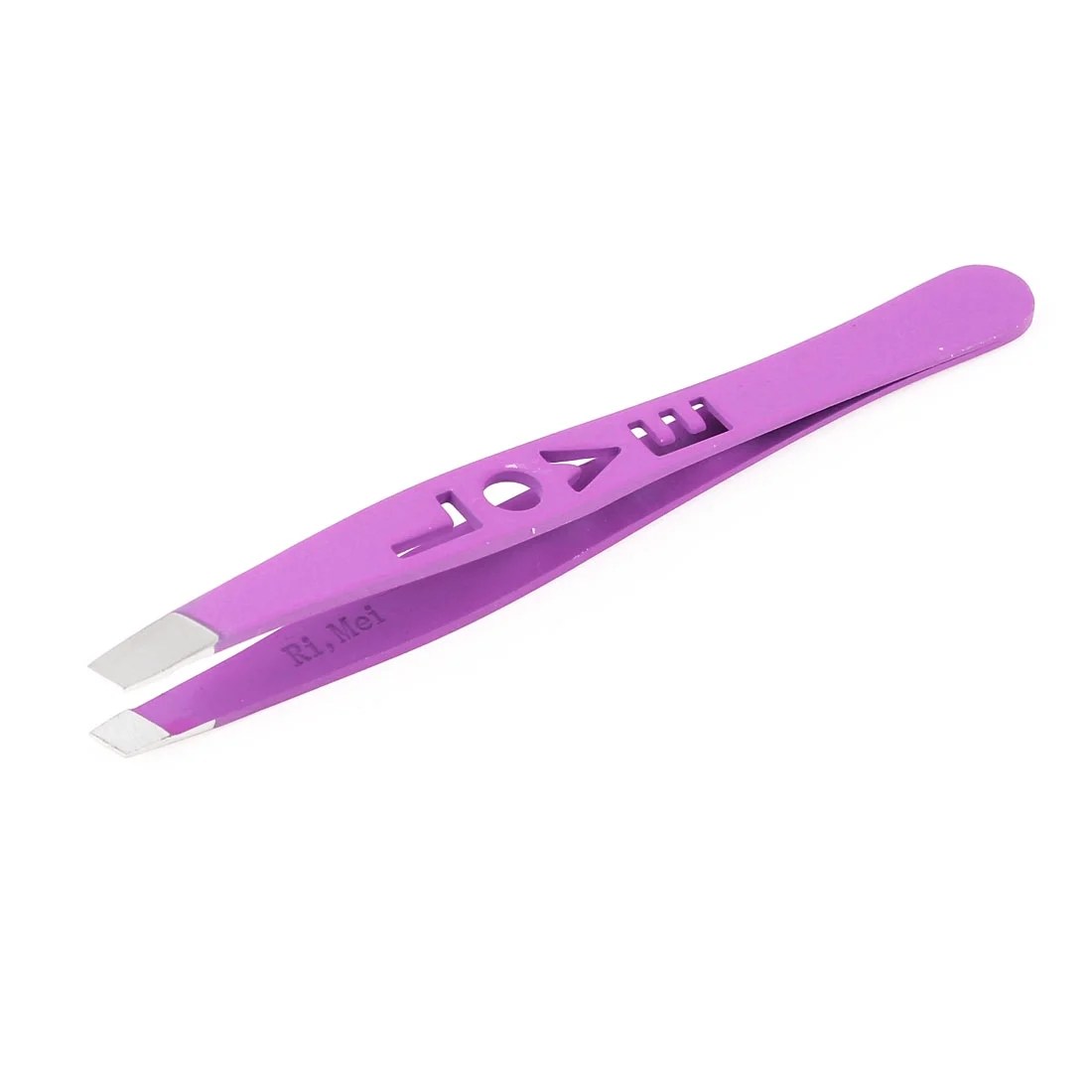 Handy Purple LOVE Hollowed Eyebrow Tweezers Hair Trimmer Shaper Slant