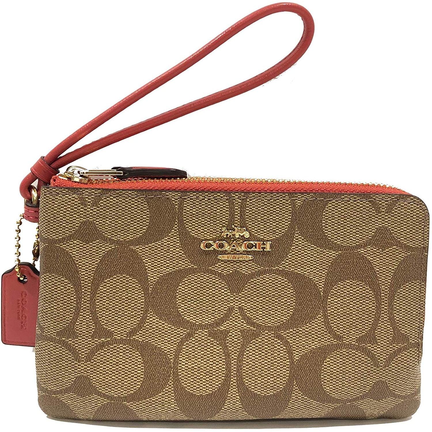 Coach New Authentic Coach F87591 Double Corner Zip Wristlet Wallet