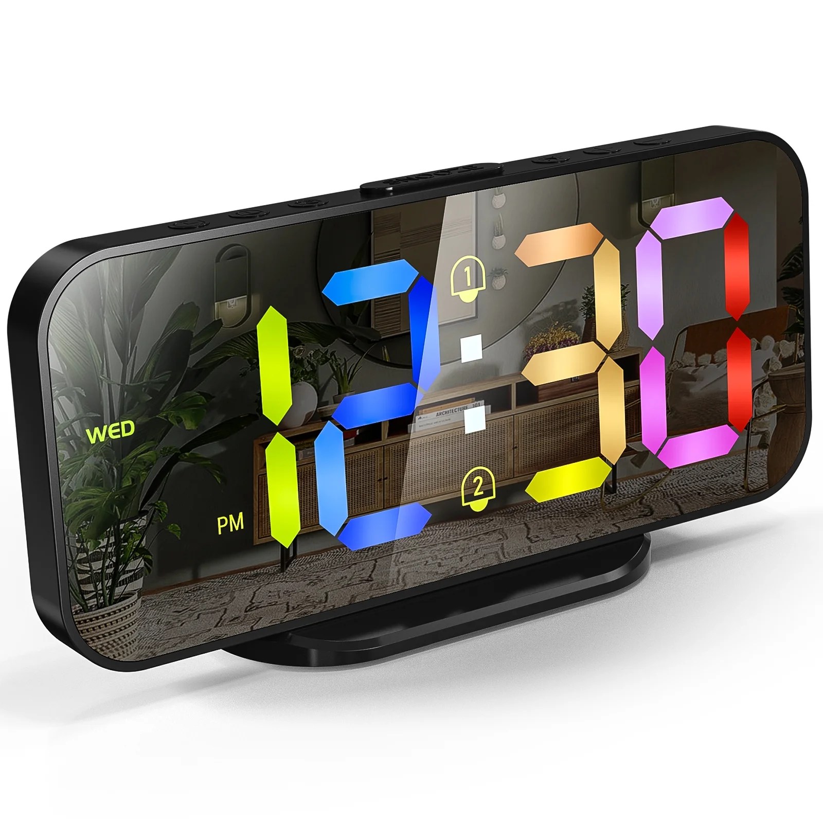 EDUP HOME Digital Alarm Clocks, LED Electronic Clock, Snooze Mode, 12
