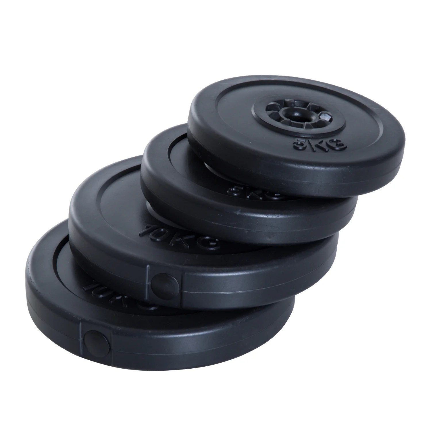 4 Piece Dumbelle Barbell Weight Plate Set 2 x 11lbs and 2 x 22lbs Black