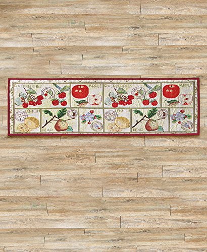 54" Country Farmhouse Apple Lemon Pear Fruits Kitchen Aisle Nonskid