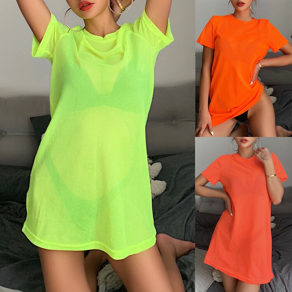 Women´s Sheer Bikini Cover Up Swimwear Swim Bathing Suit