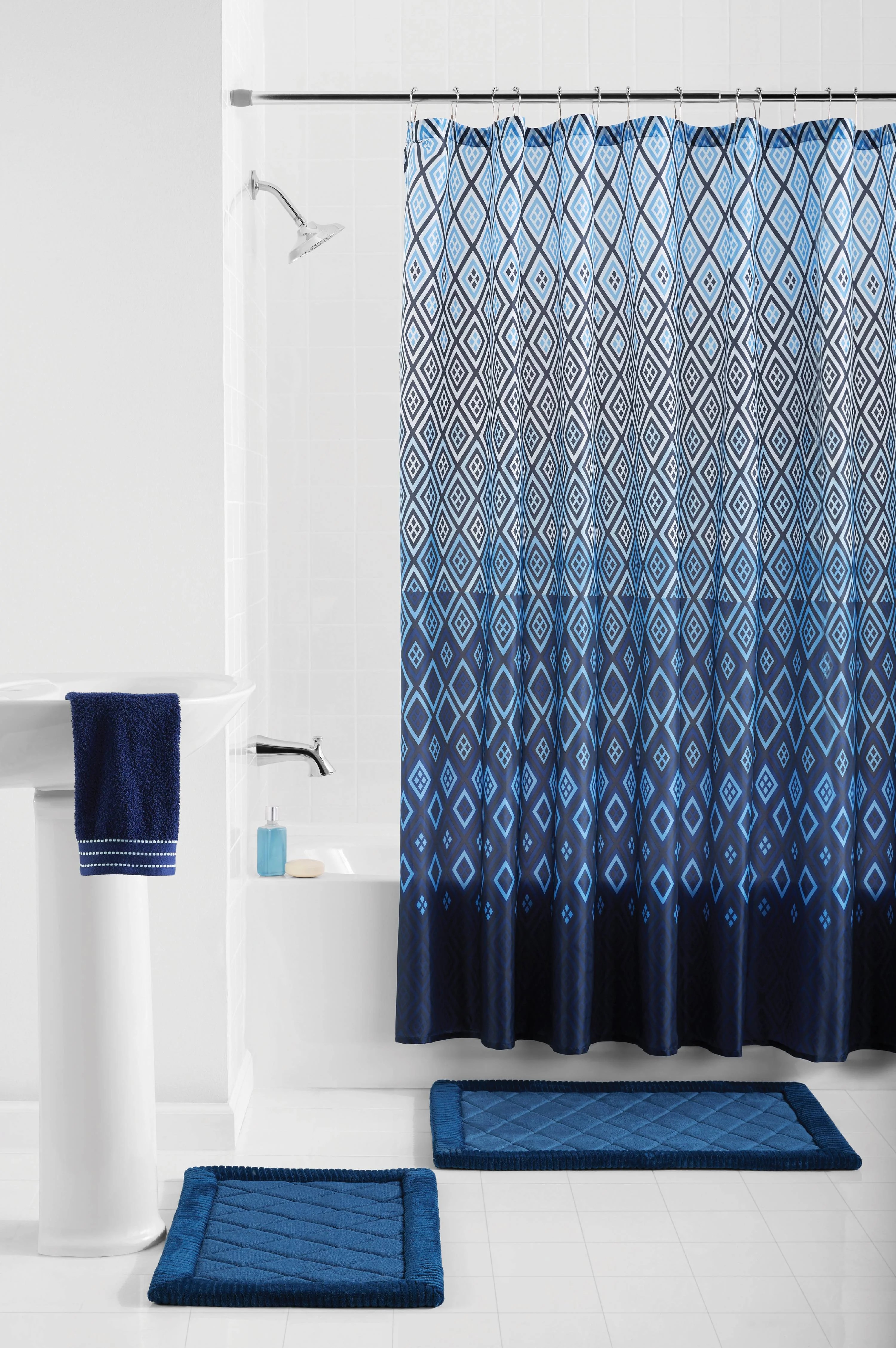 Mainstays Stockholm 15Piece Shower Curtain Bath Set