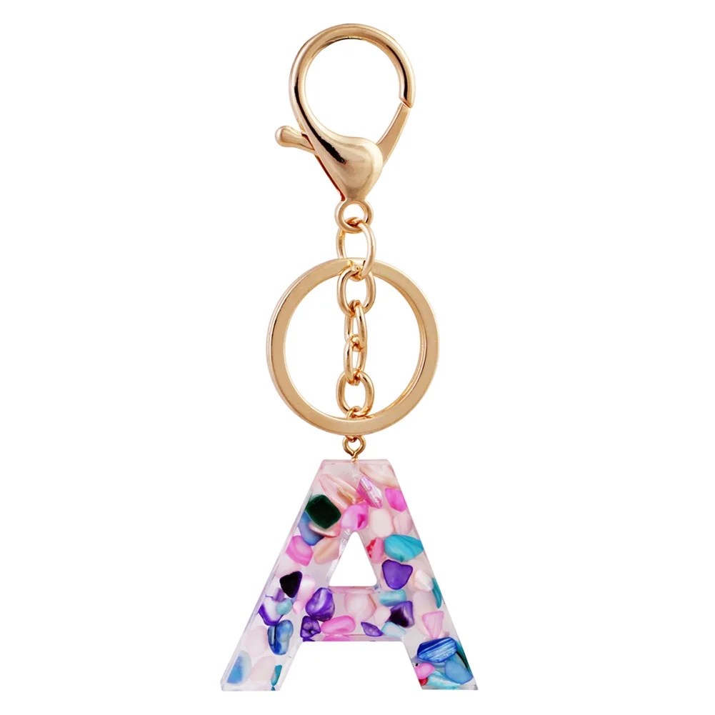 HEQU9117 1Pc Gold Key ring 26 English Word English Letter Key chain HEQU9117 1Pc Gold Key ring 26 English Word English Letter Key chain