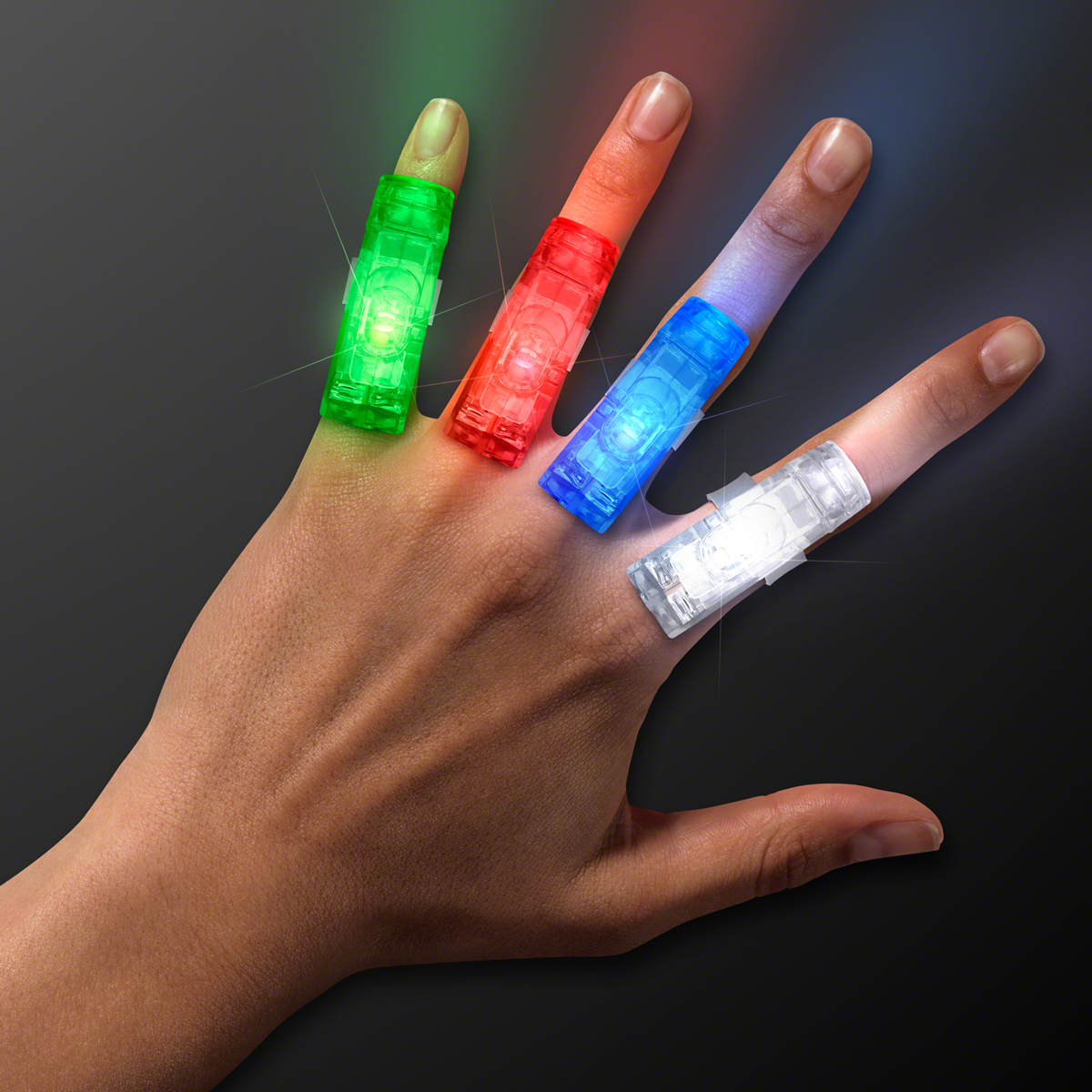 FlashingBlinkyLights Large Light Up LED Finger Tip Lights