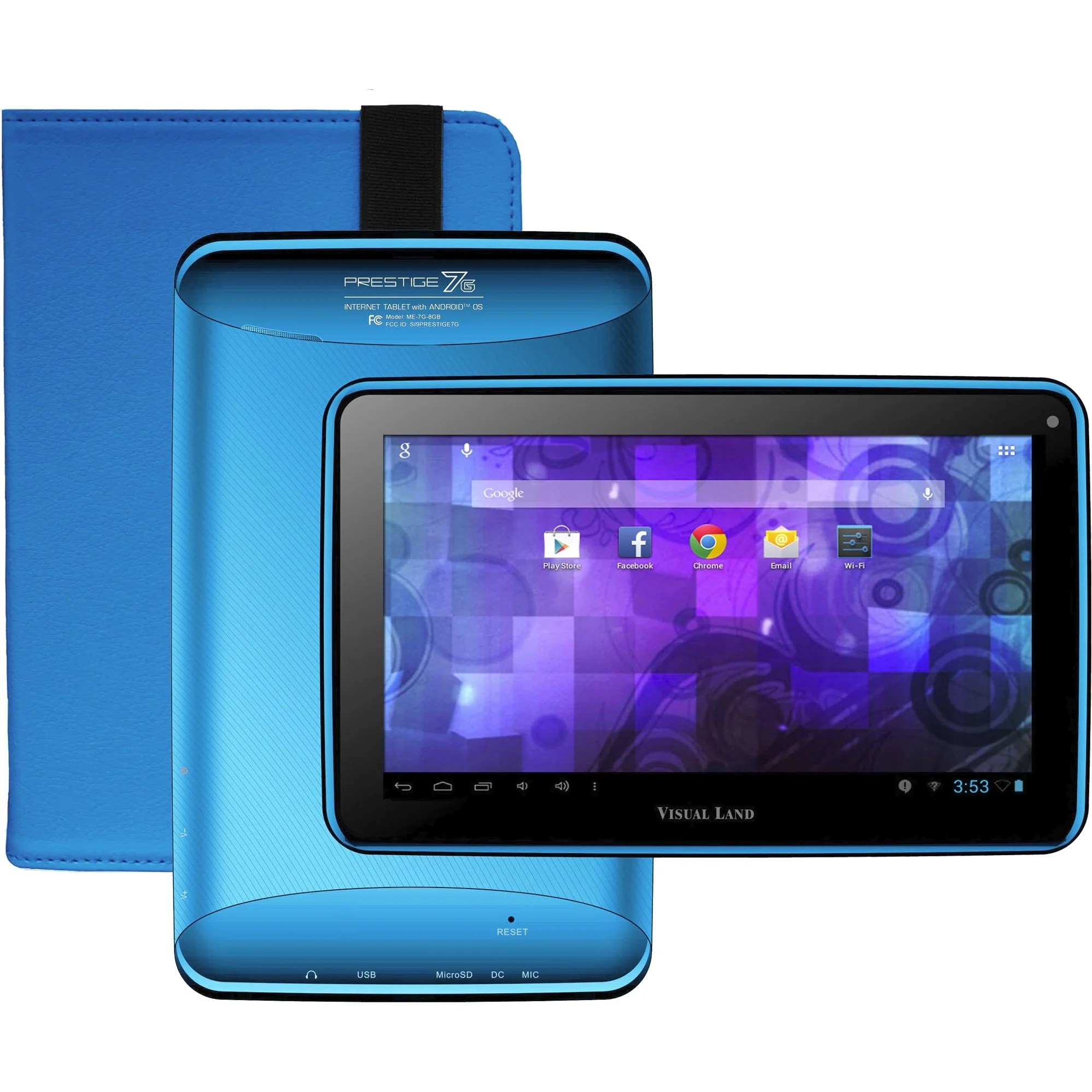 Visual Land Prestige 7G Tablet, 7" WVGA, 512 MB RAM, 8 GB Storage