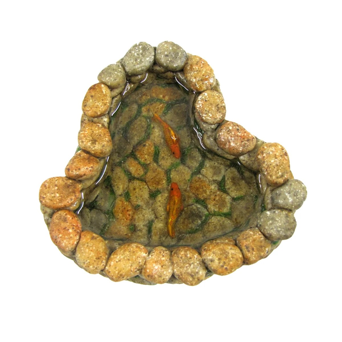Mini Fairy Garden Stone Koi Fish Pond Landscape Decor Miniature Outdoor