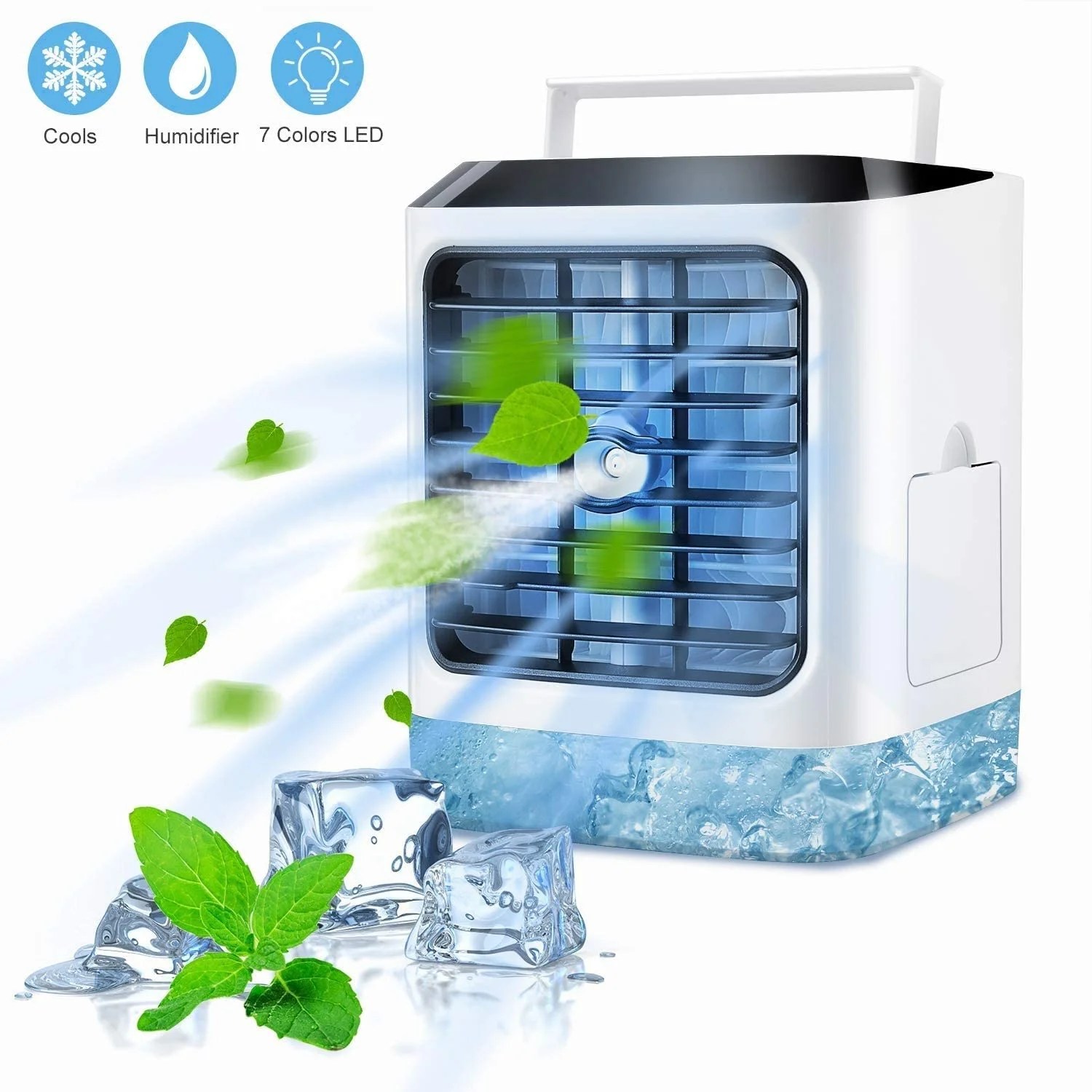 Mini Air Conditioner Fan, Portable Air Cooler Humidifier Desktop Spray
