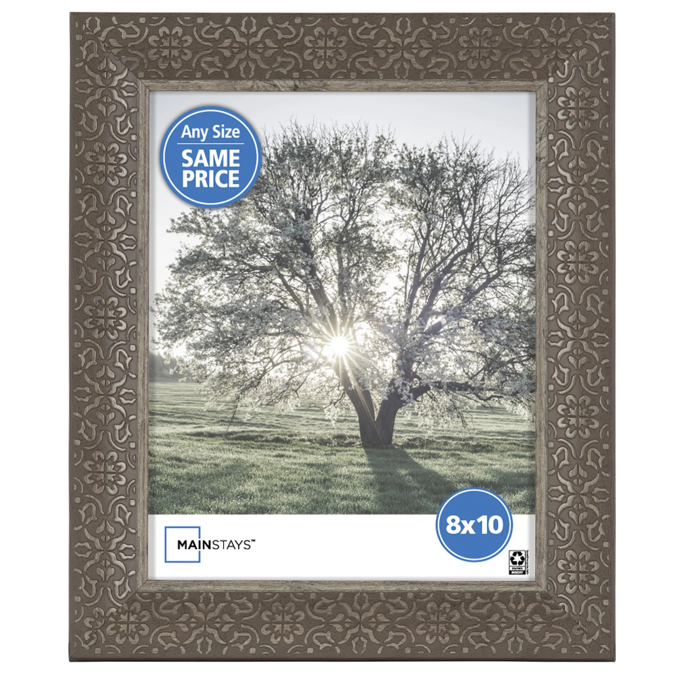 Mainstays 8x10 Rustic Tabletop Picture Frame, Brown