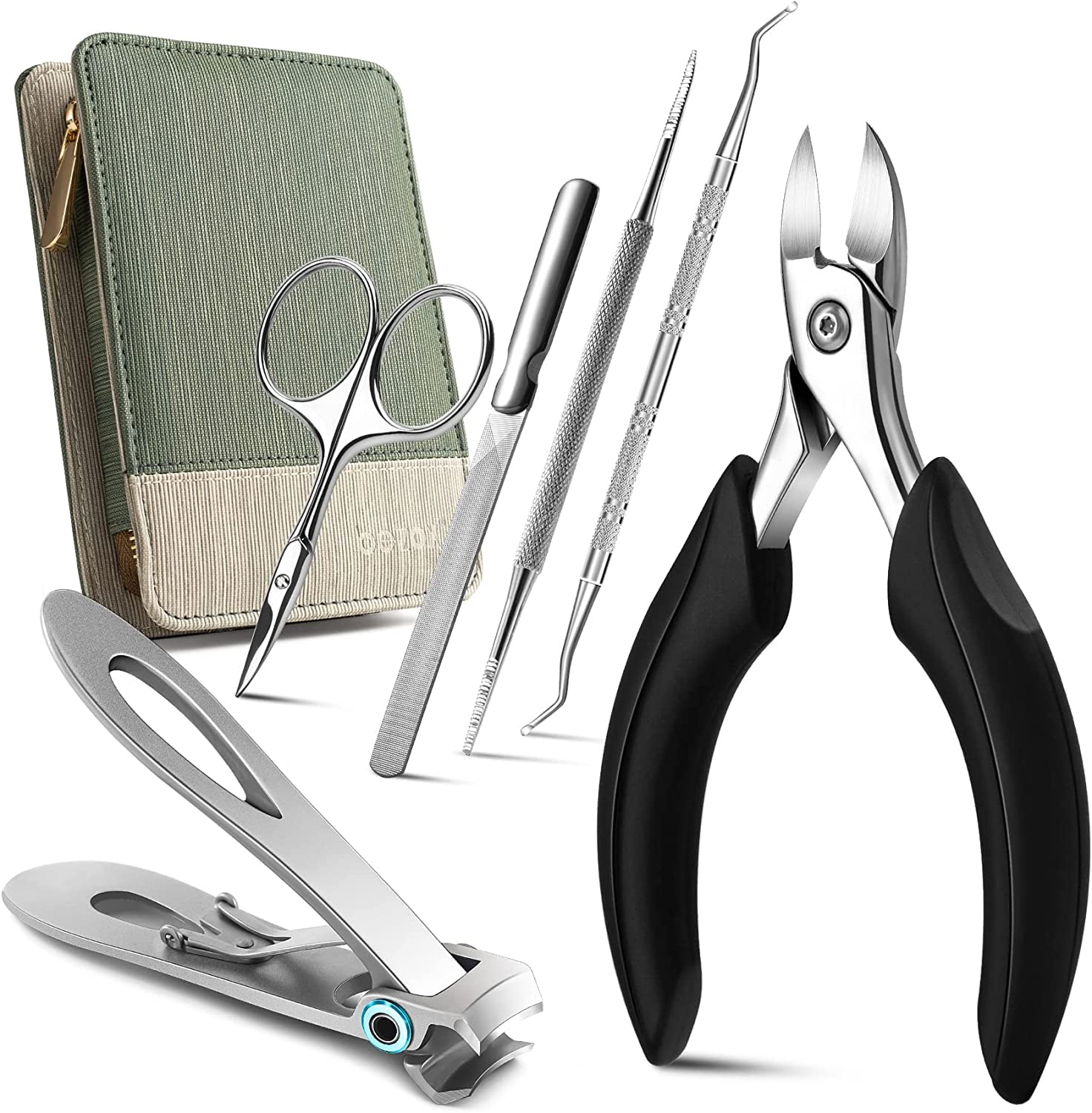 BEZOX Nail Clipper Set for Men and Women, Toenail Clippers Nail Cutter