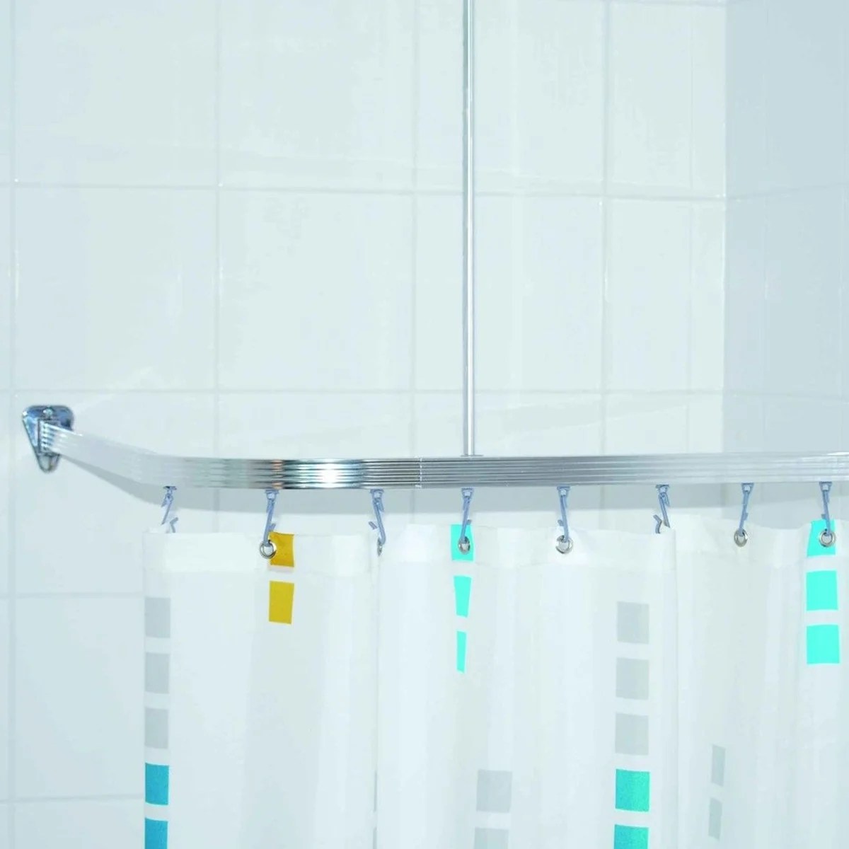 There is only one color/style option to choose from, making it difficult to incorporate it into many decoration schemes. 62 L Shaped Corner Curved Shower Curtain Rod Rust Proof Bath Aluminum Alloy Walmart Com Walmart Com