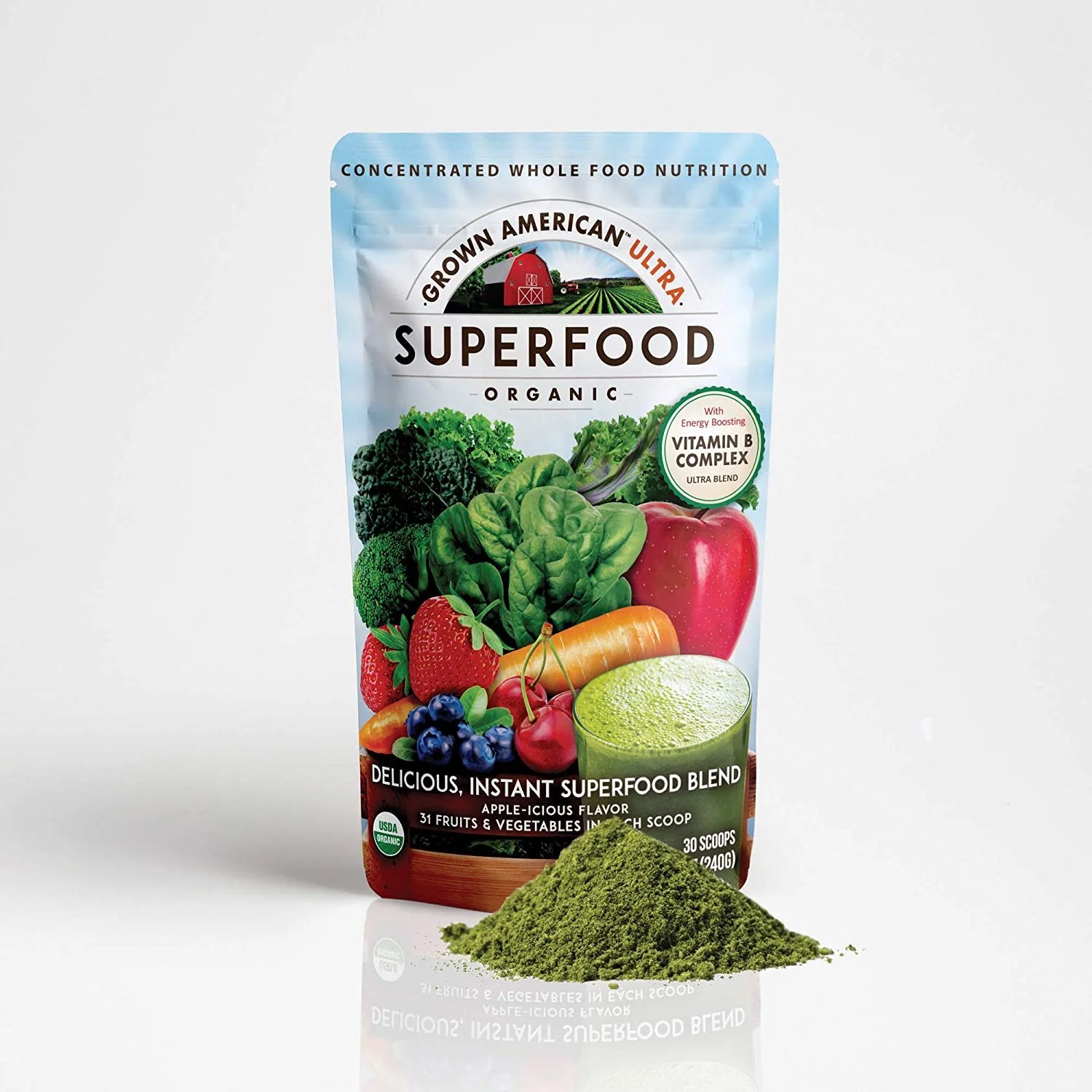 Grown American Superfood Ultra Organic Whole Fruits and Vegetables