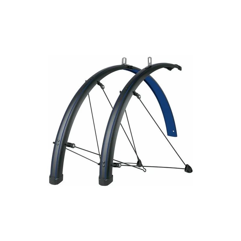 SKS Bluemels Stingray Bicycle Fender Set // 700c // 45mm // Blue/Black