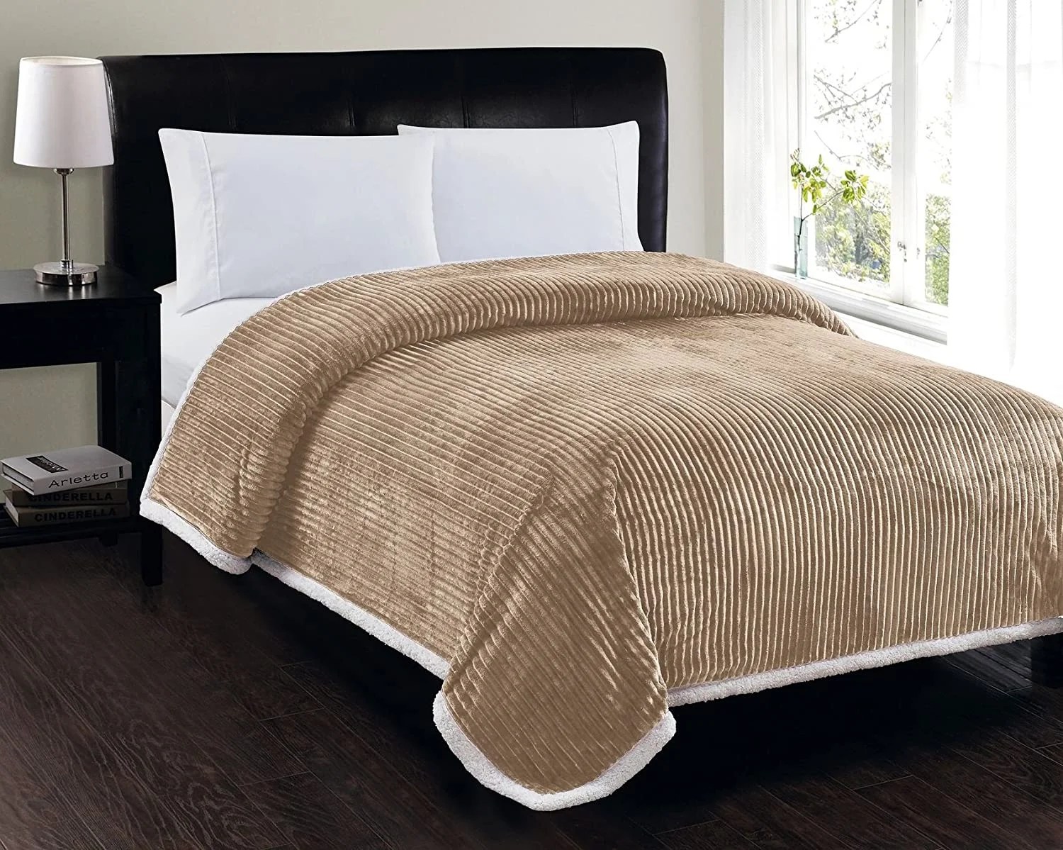LushElegance Ultra Plush King Size Reversible Sherpa Corduroy Blanket