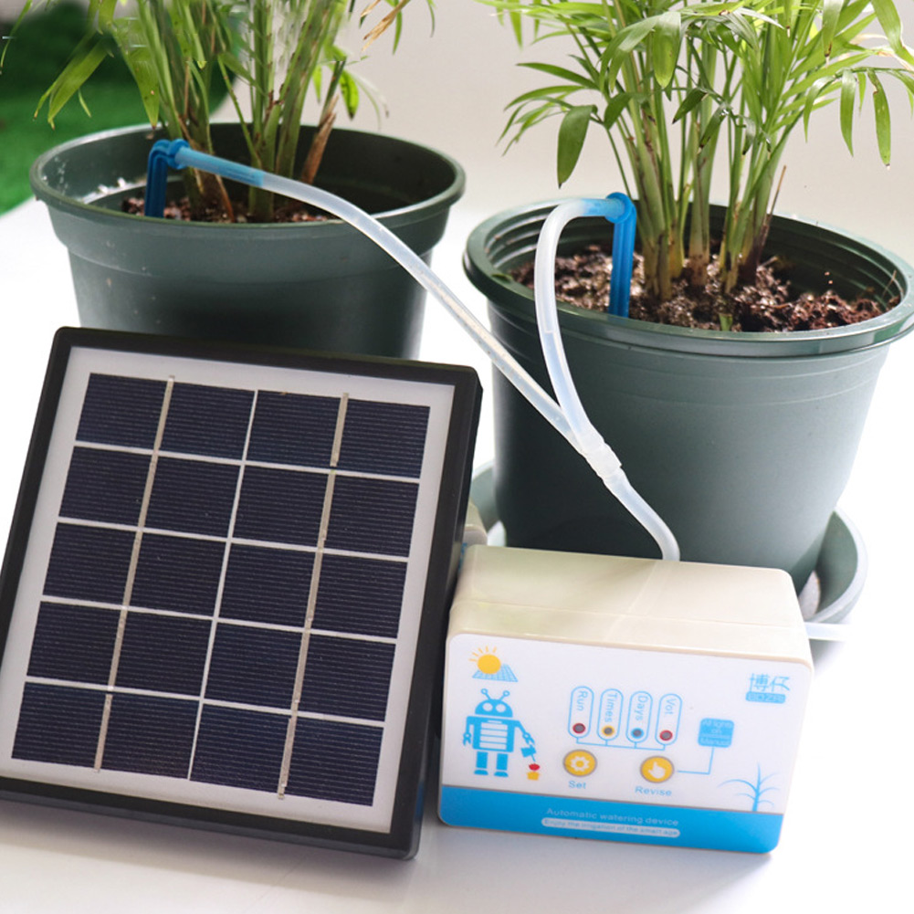 Tebru Solar Intelligent Automatic Drip Irrigation Controller Set Garden