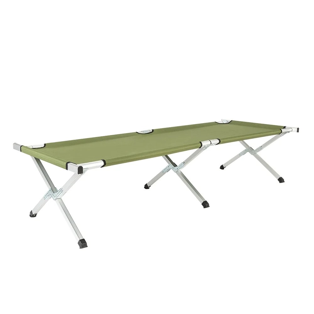 Camping Bed Portable Folding Camping Cot with Carrying Bag Army Green
