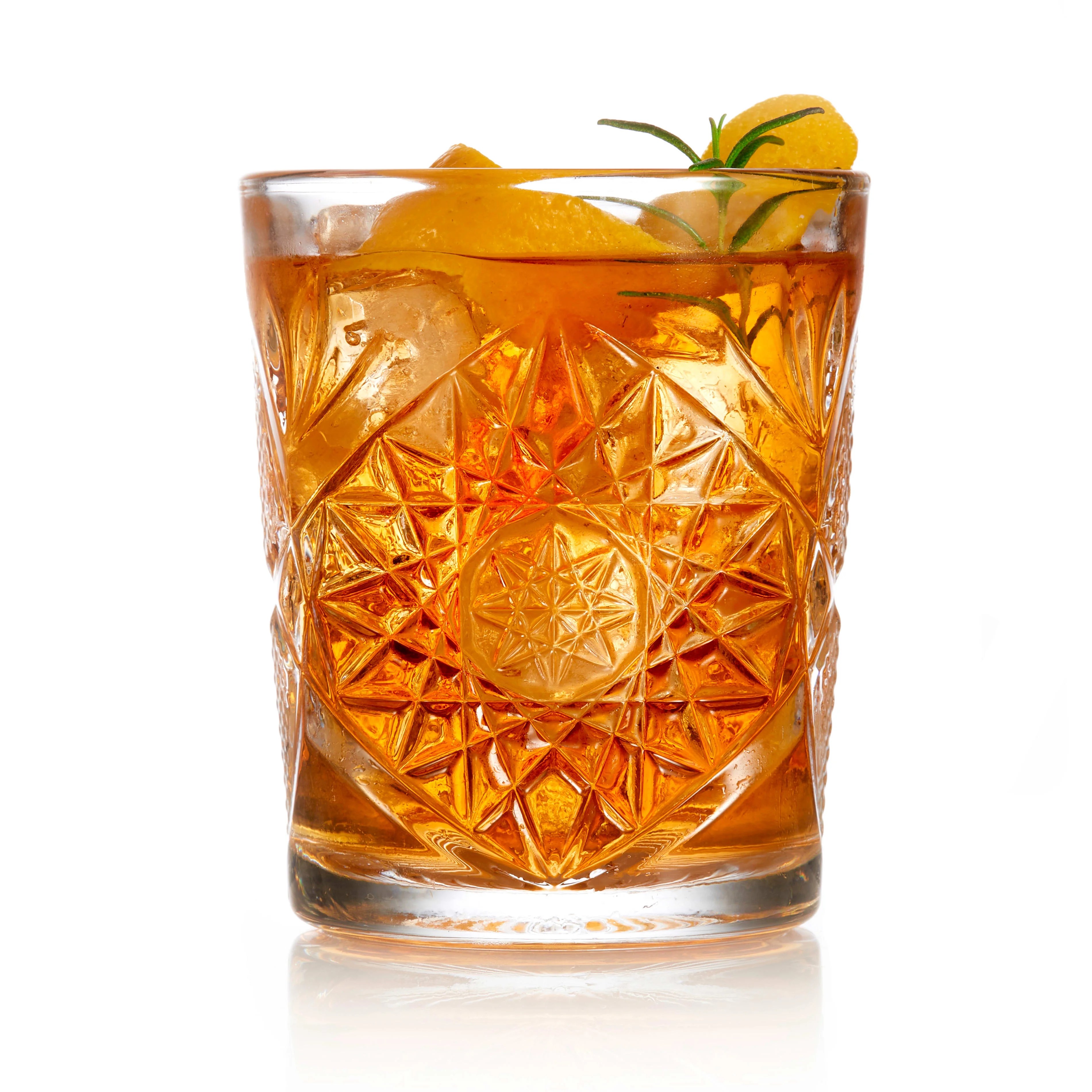 Libbey Hobstar Double Old Fashioned Glasses, 12ounce, Clear, Set of 4